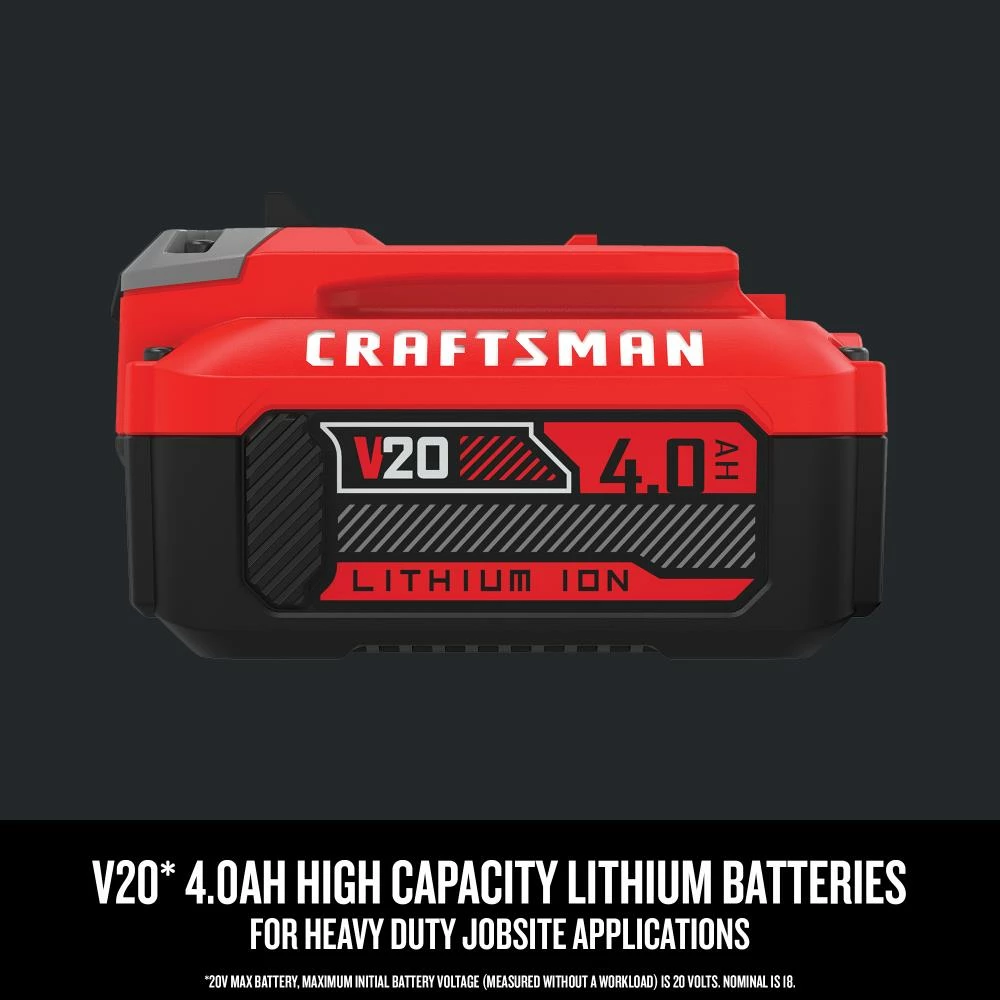 Discount π₯ CRAFTSMAN Power Tool Batteries & Chargers V20 20-Volt Max 2-Pack 4 Amp-Hour; 4 Amp-Hour Lithium Power Tool Battery π€© 4 Discount π₯ CRAFTSMAN Power Tool Batteries & Chargers V20 20-Volt Max 2-Pack 4 Amp-Hour; 4 Amp-Hour Lithium Power Tool Battery π€© - Image 4