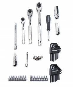 Outlet 🧨 CRAFTSMAN Mechanics Tool Sets 121-Piece Standard (SAE) and Metric Combination Gunmetal Chrome Mechanics Tool Set (1/4-in; 3/8-in) ❤️ -Craftsman Official Shop 10266796