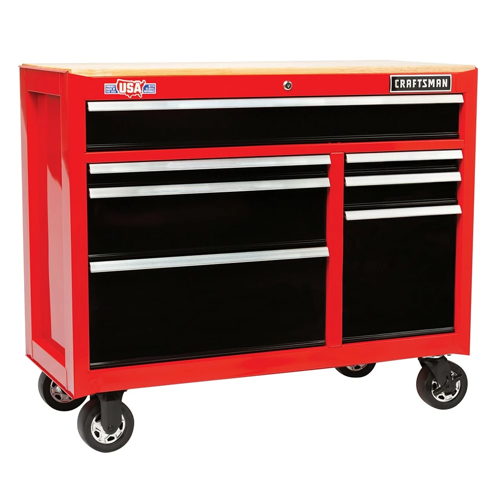 Best deal π€© CRAFTSMAN Bottom Tool Cabinets 2000 Series 41-in W x 35-in H 7-Drawer Steel Rolling Tool Cabinet (Red) π₯ 3 Best deal π€© CRAFTSMAN Bottom Tool Cabinets 2000 Series 41-in W x 35-in H 7-Drawer Steel Rolling Tool Cabinet (Red) π₯ - Image 3