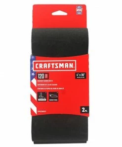 Best Pirce ✨ CRAFTSMAN Power Tool Sandpaper 4 In x 36 In Z/O Belt 120 Grt 2pk 2-Piece Zirconia Alumina 120-Grit Belt Sandpaper 🎁