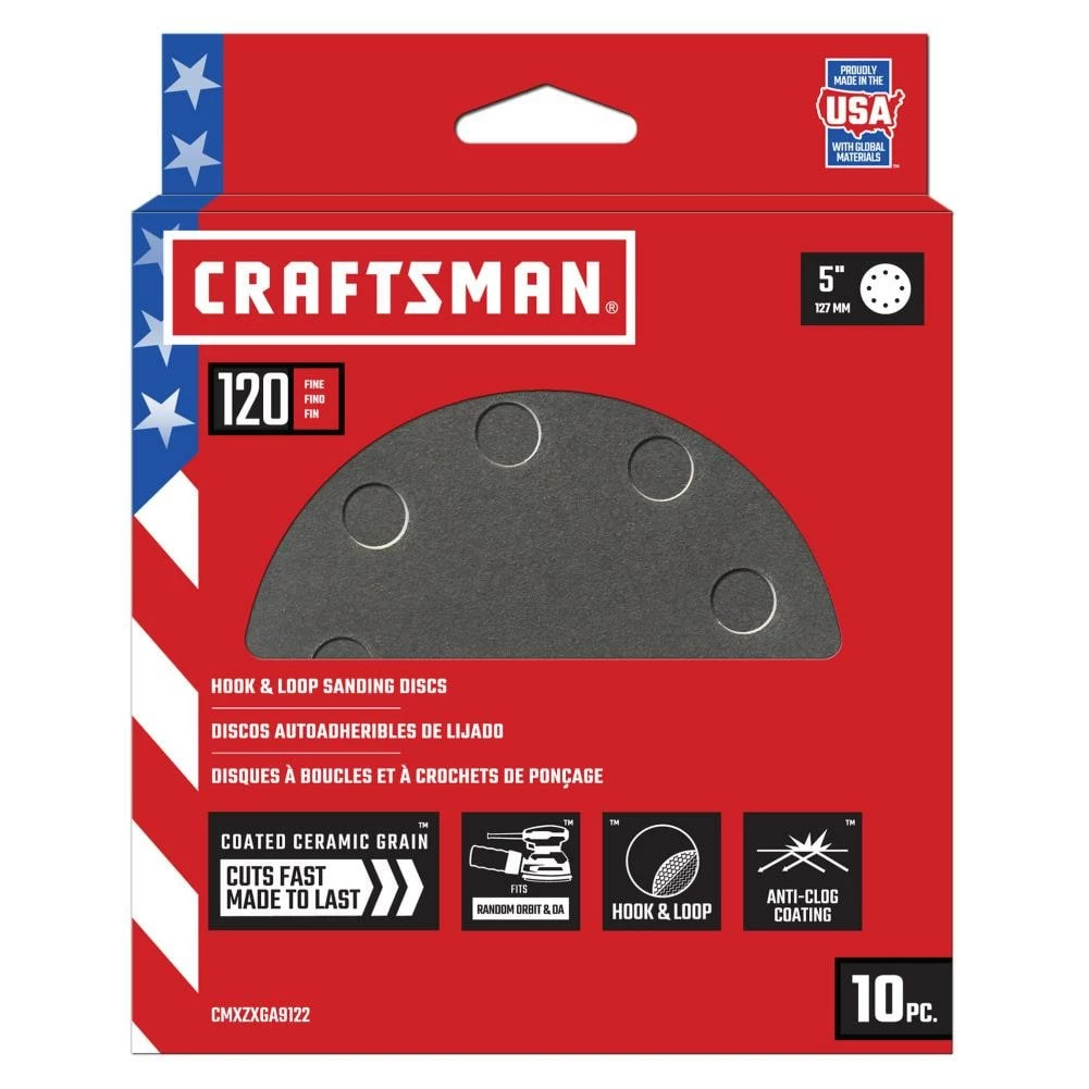 Coupon βοΈ CRAFTSMAN Power Tool Sandpaper 5 In 8H H/L Cer Disc 120 Grt 10pk 10-Piece Ceramic Alumina 120-Grit Disc Sandpaper π 1 Coupon βοΈ CRAFTSMAN Power Tool Sandpaper 5 In 8H H/L Cer Disc 120 Grt 10pk 10-Piece Ceramic Alumina 120-Grit Disc Sandpaper π