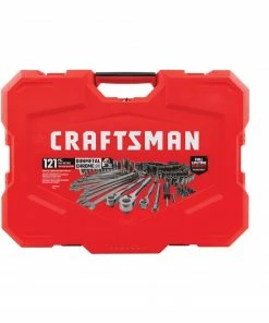 Outlet 🧨 CRAFTSMAN Mechanics Tool Sets 121-Piece Standard (SAE) and Metric Combination Gunmetal Chrome Mechanics Tool Set (1/4-in; 3/8-in) ❤️ -Craftsman Official Shop 11213200