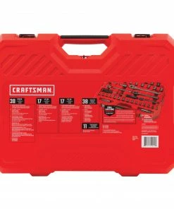 Outlet 🧨 CRAFTSMAN Mechanics Tool Sets 121-Piece Standard (SAE) and Metric Combination Gunmetal Chrome Mechanics Tool Set (1/4-in; 3/8-in) ❤️ -Craftsman Official Shop 11213201