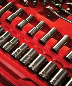 Outlet 🧨 CRAFTSMAN Mechanics Tool Sets 121-Piece Standard (SAE) and Metric Combination Gunmetal Chrome Mechanics Tool Set (1/4-in; 3/8-in) ❤️ -Craftsman Official Shop 11213203