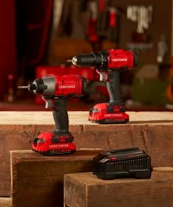 Discount 💯 CRAFTSMAN Power Tool Combo Kits V20 2-Tool 20-Volt Max Power Tool Combo Kit with Soft Case (2-Batteries Included and Charger Included) 🤩 -Craftsman Official Shop 11351373