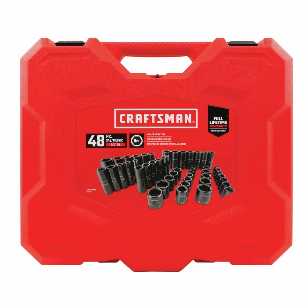 Outlet π CRAFTSMAN Impact Sockets & Impact Socket Sets 48-Piece Standard (SAE) and Metric Combination 1/2-in Drive Set 6-Point Impact Socket Set π― 3 Outlet π CRAFTSMAN Impact Sockets & Impact Socket Sets 48-Piece Standard (SAE) and Metric Combination 1/2-in Drive Set 6-Point Impact Socket Set π― - Image 3