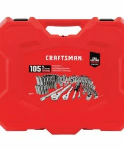 Discount 🔔 CRAFTSMAN Mechanics Tool Sets 105-Piece Standard (SAE) and Metric Combination Polished Chrome Mechanics Tool Set (1/4-in; 3/8-in) 👍 -Craftsman Official Shop 11670786