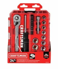 Budget 🎁 CRAFTSMAN Mechanics Tool Sets 24-Piece Metric Polished Chrome Mechanics Tool Set (3/8-in) ✔️ -Craftsman Official Shop 11684837