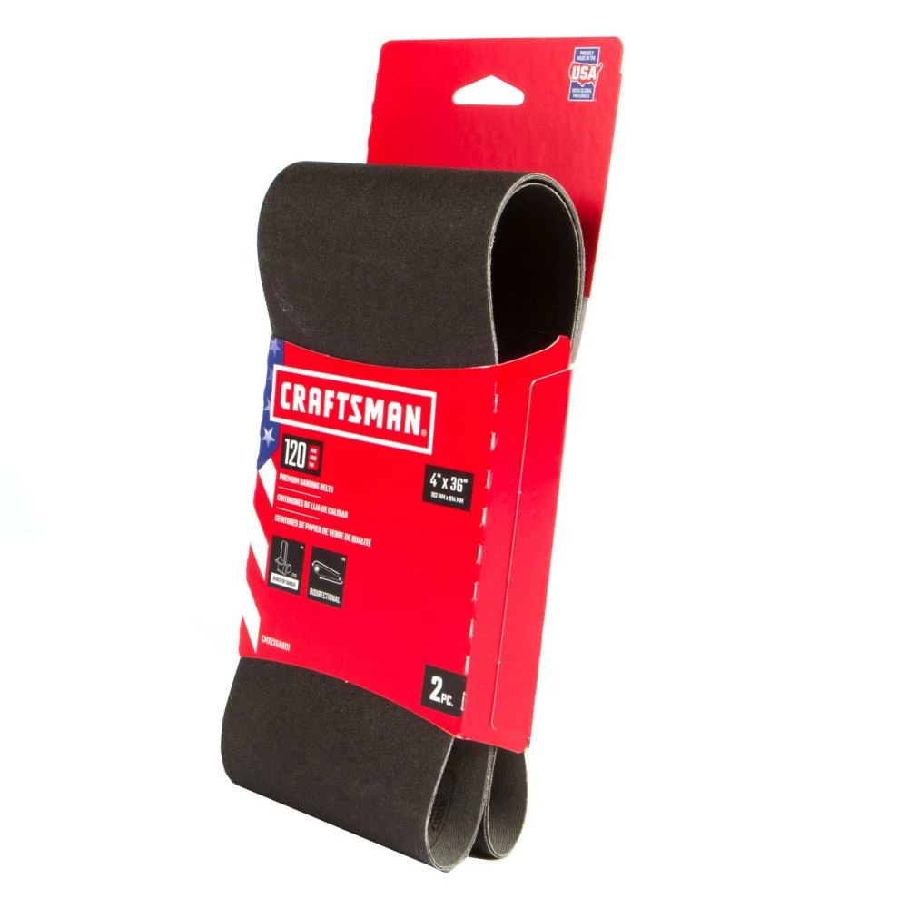 Best Pirce β¨ CRAFTSMAN Power Tool Sandpaper 4 In x 36 In Z/O Belt 120 Grt 2pk 2-Piece Zirconia Alumina 120-Grit Belt Sandpaper π 4 Best Pirce β¨ CRAFTSMAN Power Tool Sandpaper 4 In x 36 In Z/O Belt 120 Grt 2pk 2-Piece Zirconia Alumina 120-Grit Belt Sandpaper π - Image 4