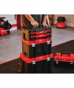 Cheapest 🎉 CRAFTSMAN Portable Tool Boxes VERSASTACK System 17-in 2-Drawer Black Plastic Tool Box 🎁 -Craftsman Official Shop 12004023