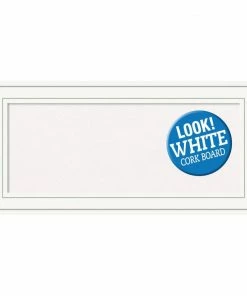 Flash Sale ✨ Amanti Art Memo Boards Craftsman White Frame Collection 34.88-in W x 16.88-in H Landscape or Portrait Bulletin Board 🎁