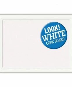 Outlet 🤩 Amanti Art Memo Boards Craftsman White Frame Collection 32.88-in W x 24.88-in H Landscape or Portrait Bulletin Board 🔥