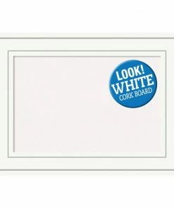 New ❤️ Amanti Art Memo Boards Craftsman White Frame Collection 22.88-in W x 16.88-in H Landscape or Portrait Bulletin Board 👏