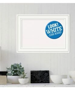 Hot Sale 🌟 Amanti Art Memo Boards Craftsman White Frame Collection 28.88-in W x 20.88-in H Landscape or Portrait Bulletin Board ✨ -Craftsman Official Shop 12051451
