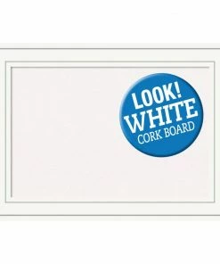 Hot Sale 🌟 Amanti Art Memo Boards Craftsman White Frame Collection 28.88-in W x 20.88-in H Landscape or Portrait Bulletin Board ✨