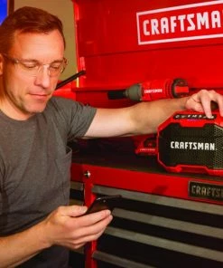 Flash Sale ⭐ CRAFTSMAN Jobsite Radios V20 20-Volt Max Cordless Jobsite Bluetooth Speaker 👏 -Craftsman Official Shop 12115510