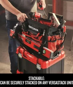 Cheap 👏 CRAFTSMAN Tool Bags VERSASTACK Red/Black Polyester 17-in Zippered Tool Bag 🔥 -Craftsman Official Shop 12182027