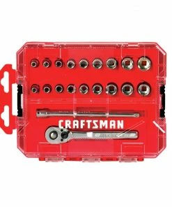 Budget ❤️ CRAFTSMAN Mechanics Tool Sets 20-Piece Standard (SAE) and Metric Combination Polished Chrome Mechanics Tool Set (1/4-in) ⭐ -Craftsman Official Shop 12191037