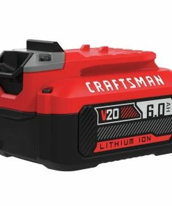 Best Sale 🛒 CRAFTSMAN Power Tool Batteries & Chargers V20 20-Volt Max 6 Amp-Hour Lithium Power Tool Battery 🎉