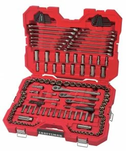 Discount 👍 CRAFTSMAN Mechanics Tool Sets 150-Piece Standard (SAE) and Metric Combination Gunmetal Chrome Mechanics Tool Set (1/4-in; 3/8-in) ⭐ -Craftsman Official Shop 12259350