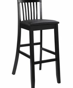 Best Pirce 😀 Linon Bar Stools Torino Craftsman Bar Stool Black Bar height (27-in to 35-in) Upholstered Bar Stool ✔️