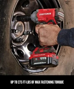 Promo 😀 CRAFTSMAN Impact Wrenches V20-Amp 20-volt Max Variable Speed Brushless 1/2-in Drive Cordless Impact Wrench (Tool Only) 🛒 -Craftsman Official Shop 13734150