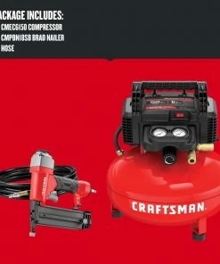 Outlet ✔️ CRAFTSMAN Air Compressors 6-Gallon Single Stage Portable Electric Pancake Air Compressor (1-Tools Included) 👍 -Craftsman Official Shop 14029079