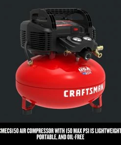 Outlet ✔️ CRAFTSMAN Air Compressors 6-Gallon Single Stage Portable Electric Pancake Air Compressor (1-Tools Included) 👍 -Craftsman Official Shop 14029080