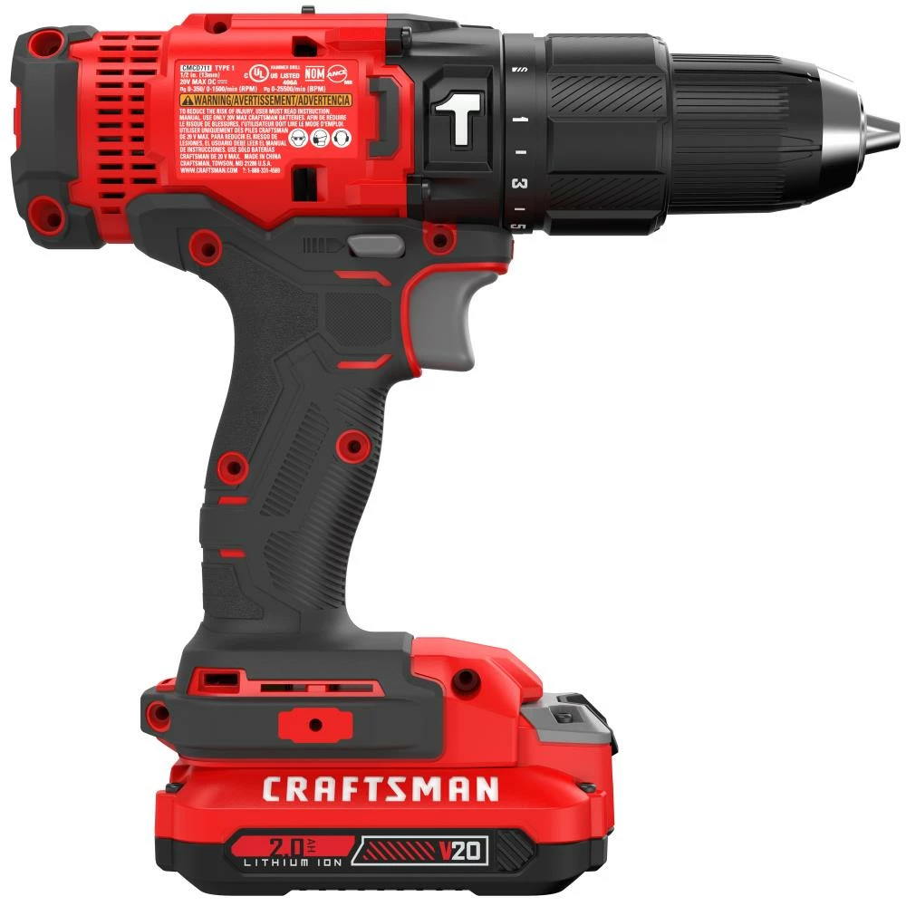 Deals π₯ CRAFTSMAN Hammer Drills V20 1/2-in 20-volt Max Variable Speed Cordless Hammer Drill (2-Batteries Included) β€οΈ 9 Deals π₯ CRAFTSMAN Hammer Drills V20 1/2-in 20-volt Max Variable Speed Cordless Hammer Drill (2-Batteries Included) β€οΈ - Image 9