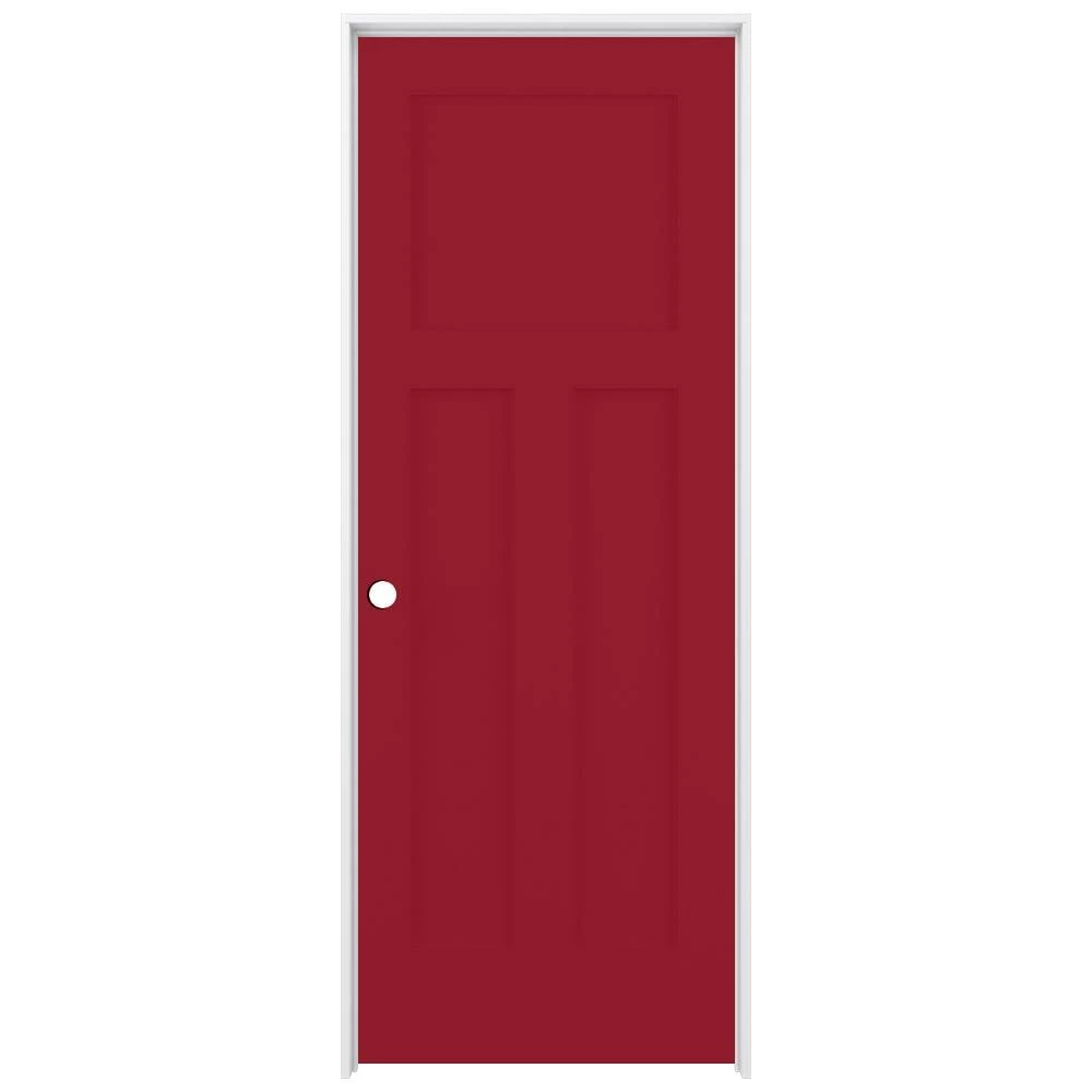 Coupon βοΈ ReliaBilt Prehung Interior Doors Shaker 28-in x 80-in Barn Red 3-Panel Craftsman Solid Core Prefinished Pine MDF Left Hand Inswing Single Prehung Interior Door π 1 Coupon βοΈ ReliaBilt Prehung Interior Doors Shaker 28-in x 80-in Barn Red 3-Panel Craftsman Solid Core Prefinished Pine MDF Left Hand Inswing Single Prehung Interior Door π