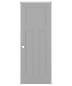 Cheapest 🎁 ReliaBilt Prehung Interior Doors Shaker 36-in x 80-in Driftwood 3-Panel Craftsman Solid Core Prefinished Pine MDF Right Hand Inswing Single Prehung Interior Door ✨