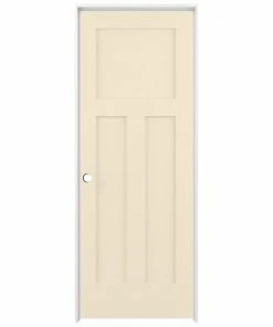 Cheapest 🎁 American Building Supply Prehung Interior Doors Shaker 32-in x 80-in Cream-n-sugar 3-Panel Craftsman Solid Core Prefinished Pine MDF Right Hand Inswing Single Prehung Interior Door 💯