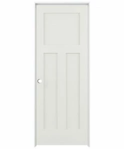 Discount 👍 American Building Supply Prehung Interior Doors Shaker 24-in x 80-in Snow Storm 3-Panel Craftsman Solid Core Prefinished Pine MDF Right Hand Inswing Single Prehung Interior Door 💯