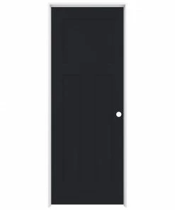 Budget 👍 American Building Supply Prehung Interior Doors Shaker 30-in x 80-in Midnight 3-Panel Craftsman Solid Core Prefinished Pine MDF Right Hand Inswing Single Prehung Interior Door 👏