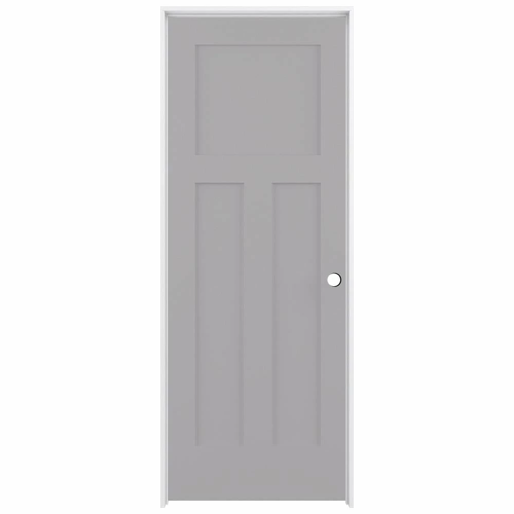 Hot Sale 🧨 American Building Supply Prehung Interior Doors Shaker 24-in x 80-in Driftwood 3-Panel Craftsman Solid Core Prefinished Pine MDF Left Hand Inswing Single Prehung Interior Door ✨ 1 Hot Sale 🧨 American Building Supply Prehung Interior Doors Shaker 24-in x 80-in Driftwood 3-Panel Craftsman Solid Core Prefinished Pine MDF Left Hand Inswing Single Prehung Interior Door ✨