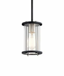 Flash Sale π Kichler Pendant Lighting Loman Matte Black and Brushed Nickel Craftsman Clear Glass Cylinder Mini Pendant Light π€© 18 Flash Sale π Kichler Pendant Lighting Loman Matte Black and Brushed Nickel Craftsman Clear Glass Cylinder Mini Pendant Light π€© -Craftsman Official Shop 15195420