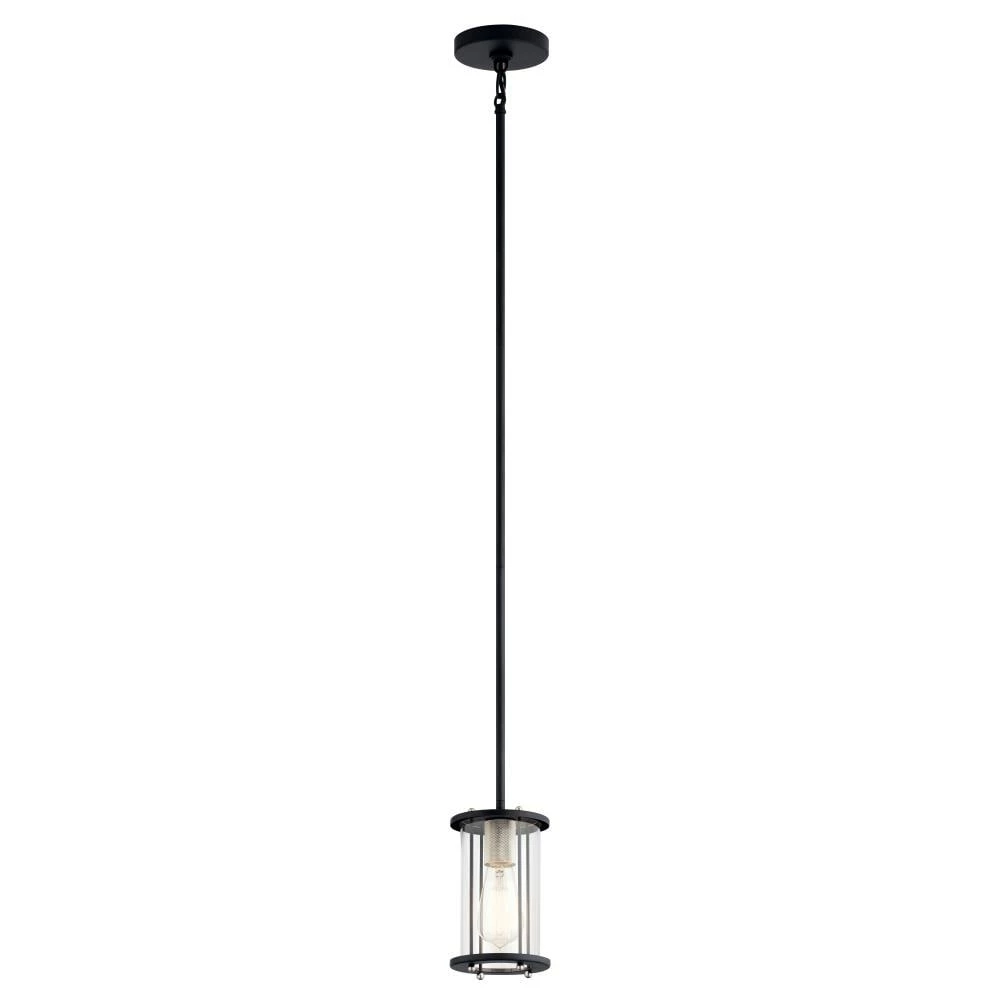 Flash Sale π Kichler Pendant Lighting Loman Matte Black and Brushed Nickel Craftsman Clear Glass Cylinder Mini Pendant Light π€© 1 Flash Sale π Kichler Pendant Lighting Loman Matte Black and Brushed Nickel Craftsman Clear Glass Cylinder Mini Pendant Light π€©