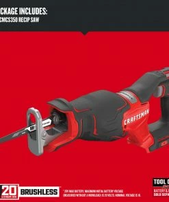 Hot Sale 🎉 CRAFTSMAN Reciprocating Saws V20 20-volt Max Variable Speed Brushless Cordless Reciprocating Saw (Tool Only) 🤩 -Craftsman Official Shop 15319106