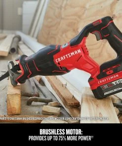 Hot Sale 🎉 CRAFTSMAN Reciprocating Saws V20 20-volt Max Variable Speed Brushless Cordless Reciprocating Saw (Tool Only) 🤩 -Craftsman Official Shop 15319107