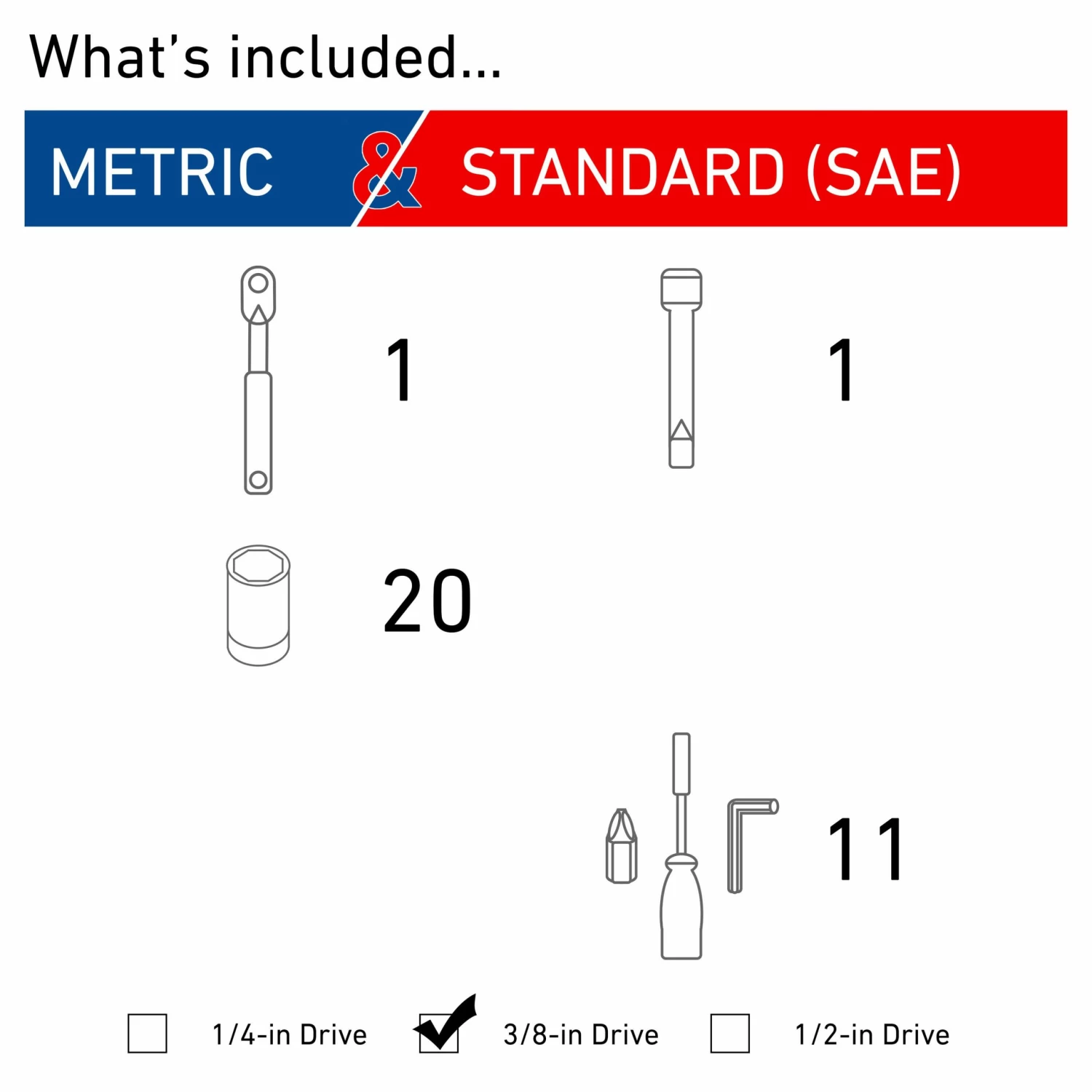 Deals π CRAFTSMAN Mechanics Tool Sets 33-Piece Standard (SAE) and Metric Combination Polished Chrome Mechanics Tool Set (3/8-in) π 2 Deals π CRAFTSMAN Mechanics Tool Sets 33-Piece Standard (SAE) and Metric Combination Polished Chrome Mechanics Tool Set (3/8-in) π - Image 2