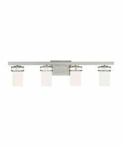 Coupon β Sea Gull Lighting Vanity Lights Robie 4-Light Nickel Craftsman Vanity Light π