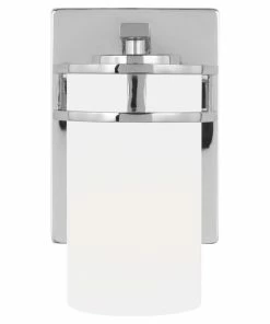 Flash Sale 🤩 Sea Gull Lighting Wall Sconces Robie 5-in W 1-Light Chrome Craftsman Wall Sconce 🛒