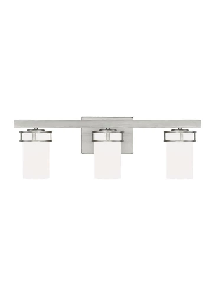 Budget π Sea Gull Lighting Vanity Lights Robie 3-Light Nickel Craftsman Vanity Light π 1 Budget π Sea Gull Lighting Vanity Lights Robie 3-Light Nickel Craftsman Vanity Light π