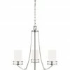 Coupon 👍 Sea Gull Lighting Chandeliers Robie 3-Light Brushed Nickel Craftsman Chandelier ✨