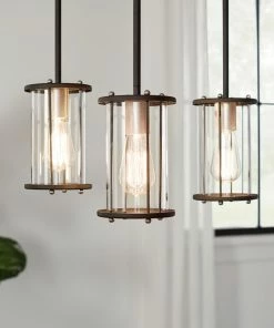 Flash Sale π Kichler Pendant Lighting Loman Matte Black and Brushed Nickel Craftsman Clear Glass Cylinder Mini Pendant Light π€© 20 Flash Sale π Kichler Pendant Lighting Loman Matte Black and Brushed Nickel Craftsman Clear Glass Cylinder Mini Pendant Light π€© -Craftsman Official Shop 15876251