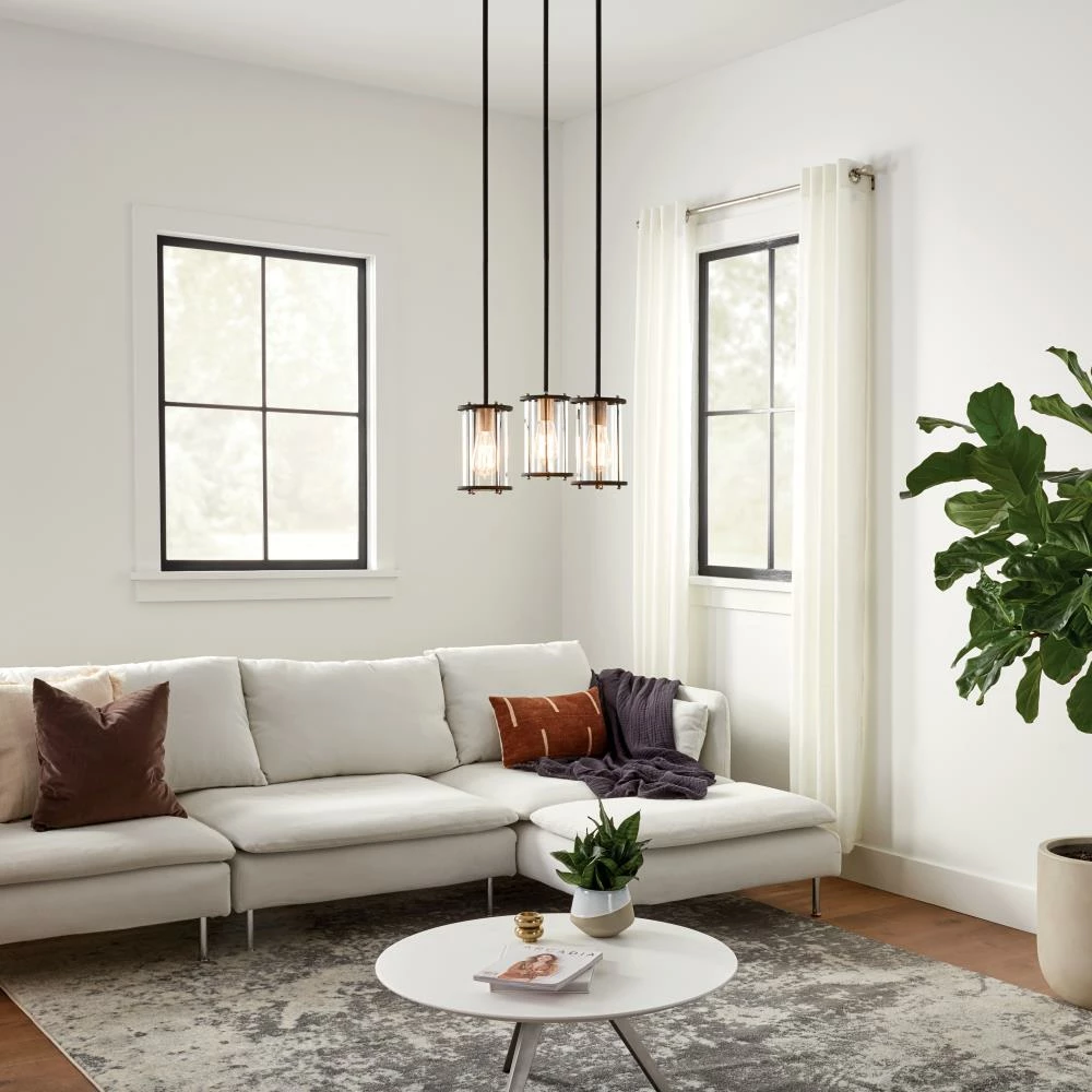 Flash Sale π Kichler Pendant Lighting Loman Matte Black and Brushed Nickel Craftsman Clear Glass Cylinder Mini Pendant Light π€© 9 Flash Sale π Kichler Pendant Lighting Loman Matte Black and Brushed Nickel Craftsman Clear Glass Cylinder Mini Pendant Light π€© - Image 9