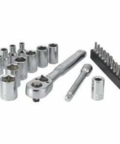 Wholesale 🎁 CRAFTSMAN Mechanics Tool Sets 24-Piece Metric Polished Chrome Mechanics Tool Set (1/4-in) ✔️