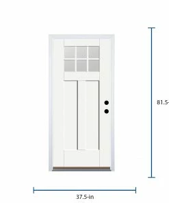 Cheap 🤩 Therma-Tru Benchmark Doors Front Doors 36-in x 80-in Fiberglass Craftsman Left-Hand Inswing Ready To Paint Unfinished Prehung Single Front Door with Brickmould Insulating Core ENERGY STAR Northern Zone ENERGY STAR North/Central Zone ENERGY STAR South/Central Zone ENERGY STAR Southern Zone 💯 -Craftsman Official Shop 16060505