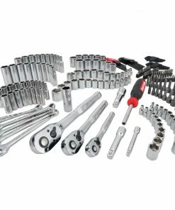Cheap 🔔 CRAFTSMAN Mechanics Tool Sets 218-Piece Standard (SAE) and Metric Combination Polished Chrome Mechanics Tool Set (1/4-in; 3/8-in) 🎉