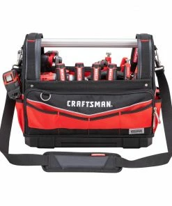 Best Sale 🔥 CRAFTSMAN Tool Bags Versastack Red and Black Polyester 17-in Tool Tote 😍 -Craftsman Official Shop 16493740